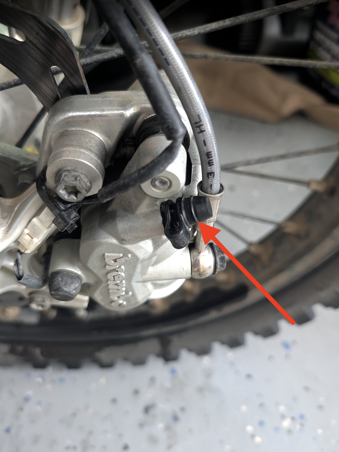 Front Brake Bleeder Valve